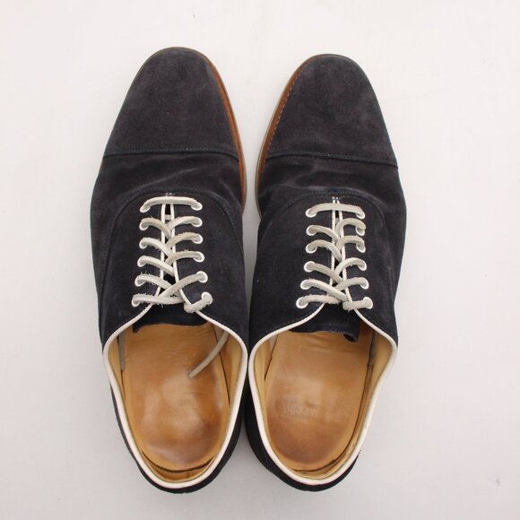 Church’s Hirst 2 Men\'s Size UK 8 F Blue Navy Suede Cap toe  Oxford Dress Shoes main image 5